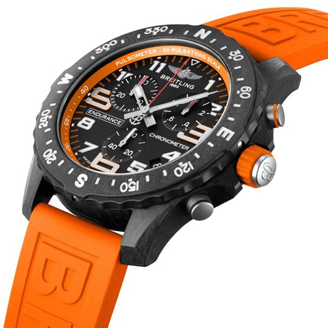 black and orange breitling mens watch|Breitling smart watches for men.